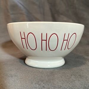 Rae Dunn Ho Ho Ho Red and White Candy Cereal Bowl